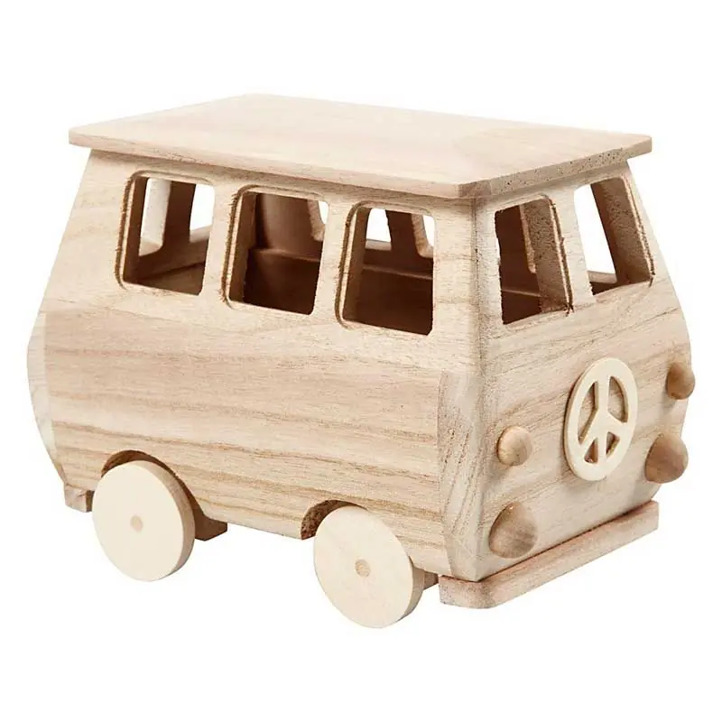 Esclusivo Mini-Van en bois 17 x 13 cm