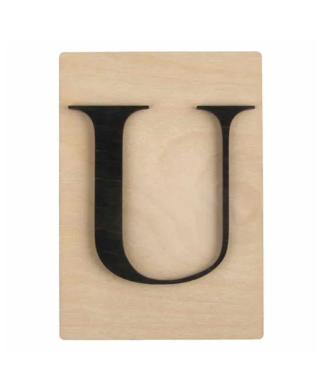 Ultimissimo Modello Lettre en bois 14,8 x 10,5 cm – U