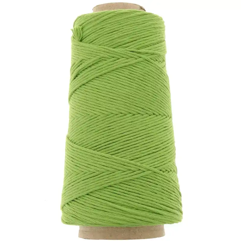 Vendita Finale Bobine de cordon coton macramé Organic Cotton Détox XL peigné – Vert herbe x200 m