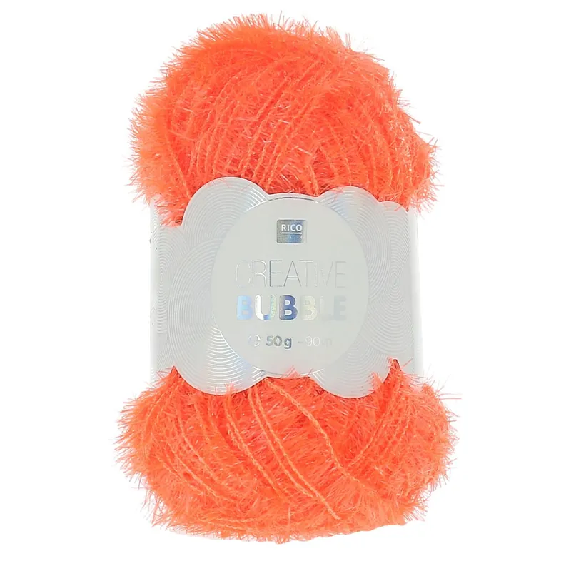 Subito Disponibile Creative Bubble - Fil à crocheter pour éponge tawashi Orange fluo x50g
