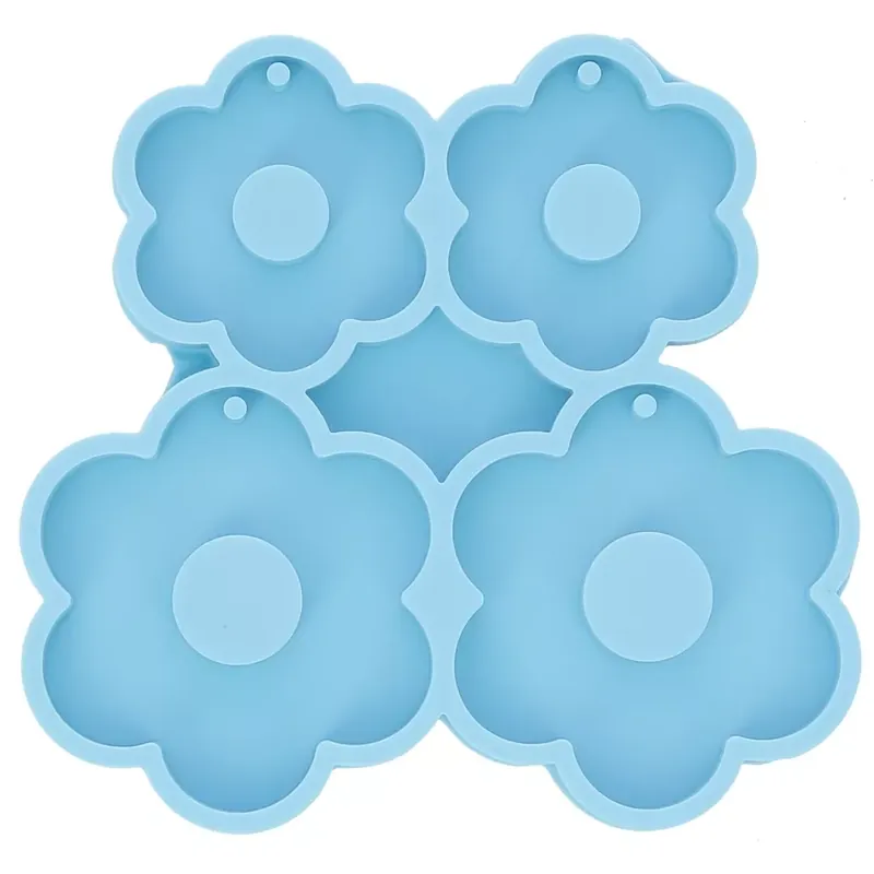 Moule silicone pour réaliser des pendentifs fleurs résine époxy & poudre céramique Nuova Collezione