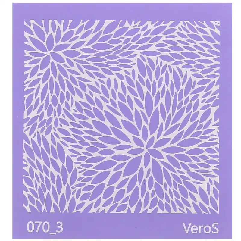 Ultimissimo Modello Silk Screen VeroS pour pâte polymère 90×90 mm – Motif fleurs 1 n°070_3 x1