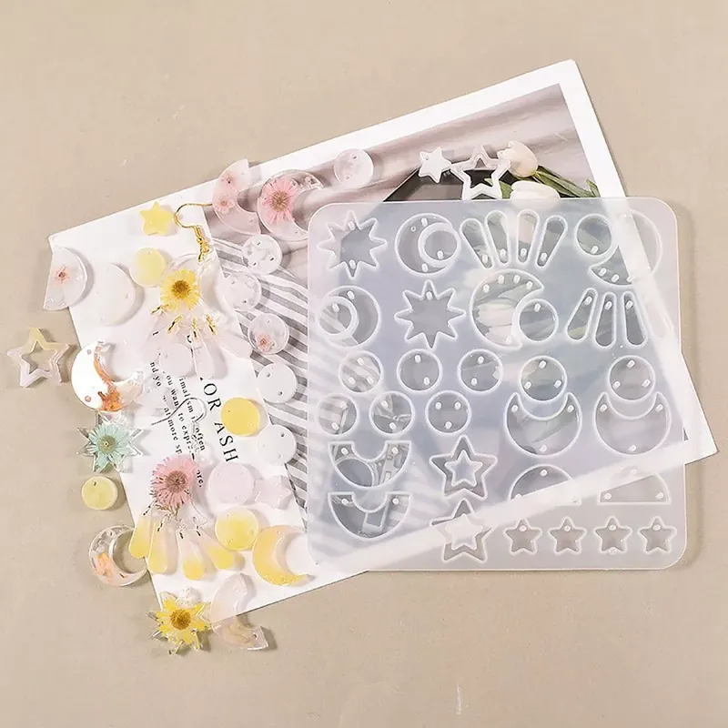 Moule silicone pour réaliser pendentifs et intercalaires en résine – Transparent Nuova Collezione