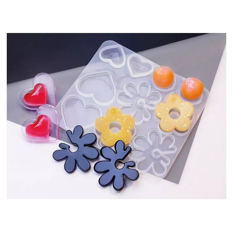 Moule silicone pour réaliser cabochons et pendentifs en résine – Transparent Compra Adesso