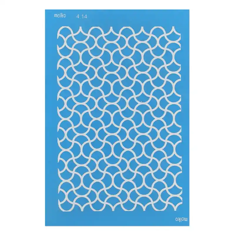 Silk Screen Moiko pour Pâte polymère 74x105 mm - Motif oriental 4.14 Popolare