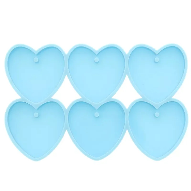 Moule silicone pour réaliser des coeurs en résine époxy & poudre céramique x1 Di Tendenza